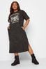 Yours Curve Grey Oversized Midaxi T-Shirt Dress