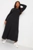 Yours Curve Black Ribbed Maxi Swing Dress