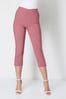 Roman Dark Pink Cropped Stretch Sleeved Trousers