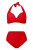 Linzi Red Amalfi Moulded Cup High Waist Bikini