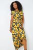 Roman Yellow Petite Floral Spot Print Maxi Dress