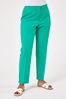 Roman Green Petite Soft Jersey Tapered Trousers