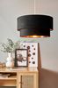 BHS Black Velvet Shade Ceiling Light