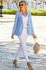 Sosandar Blue Longline Blazer