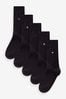 Black Metallic Logo - 5 Pack - Embroidered Lasting Fresh Socks, 5 Pack