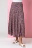 Roman Pink Ditsy Floral Burnout Midi Skirt