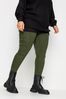 Yours Curve Green Cargo Grace Jeggings
