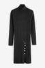 VERO MODA Black Button Detail Bodycon Knitted Jumper Dress