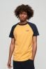 Superdry Yellow Essential Logo Baseball T-Shirt