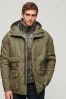 Superdry Green Hooded Cotton Lined Deck Jacket