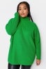 Yours Curve Green Ribbed Jumper