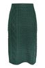 Yours Curve Green Cable Skirt