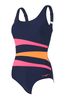 Zoggs Sumatra Adjustable Scoopback One Piece Swimsuit with Tummy Control and Foam Cups Support