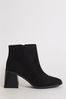 Simply Be Black Classic Heeled Ankle Boots in Extra Wide Fit