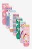 Pink, Green and blue Cotton Rich Unicorn Ankle Socks 7 Pack
