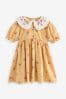 Ochre Yellow Short Sleeve Collar Dress (3mths-7yrs)