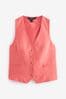 Coral Pink Tailored Waistcoat