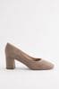 Mink Brown Regular/Wide Fit Forever Comfort® Square Toe Court Shoes