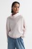 Reiss Light Pink Eva Wool Blend Turtle Neck Jumper