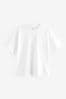 Weiß - Kurzärmeliges T-Shirt aus Baumwolle in Übergröße (3-16yrs)