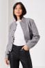 Lipsy Grey Brushed Boucle Bomber Jacket