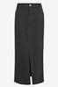 Mint Velvet Black Denim Midi Skirt