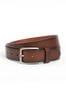 Tan Brown Casual Perforated Leather Belt