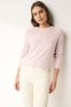 Blush Pink Cosy Soft Touch Lightweight Jumper Top