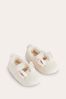 Boden Cream Fluffy Bunny Slippers