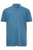 BadRhino Big & Tall Blue Plain Polo Shirt