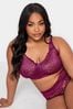 Yours Curve Pink Hi Shine Non Wired Non Padded Bra