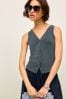 Charcoal Grey Sleeveless Waistcoat