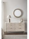 Light Grey Valencia Marble and Mango Wood 6 Drawer Wide Chest of Drawers, 6 Drawer Wide