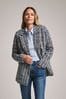 Anthology By JD Williams Blue Premium Check Boucle Military Blazer