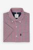 Red Gingham Check Easy Iron Button Down Oxford Shirt, Regular