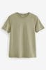 Olivengrün - The Everyday T-Shirt mit Rundhalsausschnitt und kurzen Ärmeln aus reicher Baumwolle