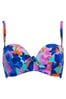 Pour Moi Blue & Purple Multi Floral Heatwave Strapless Lightly Padded Top