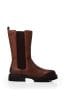 Moda in Pelle Briela Mid Calf Chelsea Ankle Brown Boots
