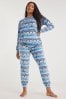 Simply Be Blue Fairisle Pattern Pretty Secrets Pyjamas