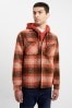 French Connection Rust Heavy Check Overshirt Long Sleeve Shirt