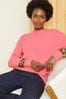 Love & Roses Pink Cosy Knitted Jumper