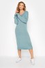 Long Tall Sally Blue Knitted Midi Dress