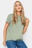 Long Tall Sally Green Drawstring Hem Cotton T-Shirt