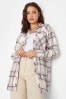 Long Tall Sally White Raglan Check Print Shirt