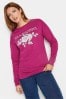 Long Tall Sally Pink Flower Print Sweatshirt