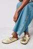 Gold Forever Comfort® Suede Footbed Clogs