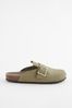 Khaki Green Forever Comfort® Suede Footbed Clogs