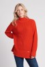 U.S. Polo Assn. Damen Pullover in Loose Fit mit geschlitzten Ärmeln, Orange