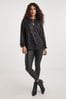 JD Williams Black Volume Sleeve Sequin Top