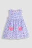 JoJo Maman Bébé Pink Ladybird Ditsy Floral Novelty Pocket Dress